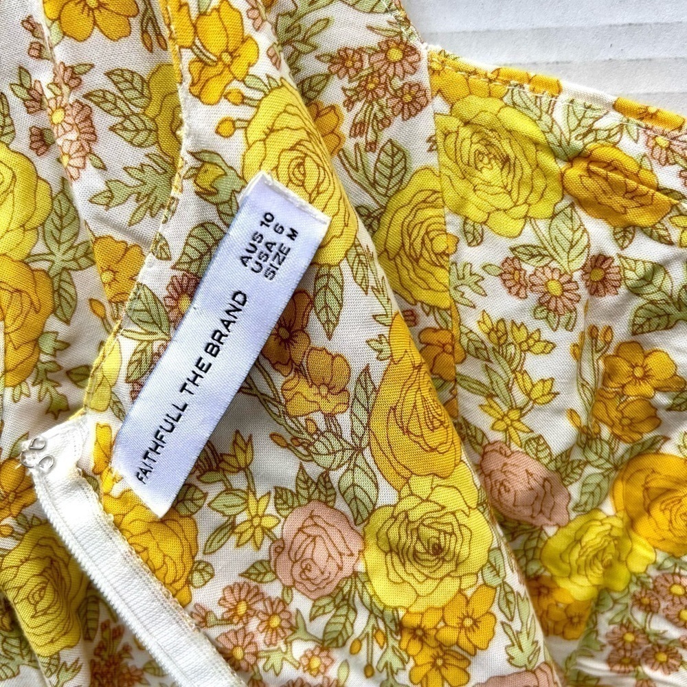 Faithfull THE BRAND AGATHE MINI DRESS_ GREY GARDEN FLORAL PRINT pattern medium - Picture 6 of 13